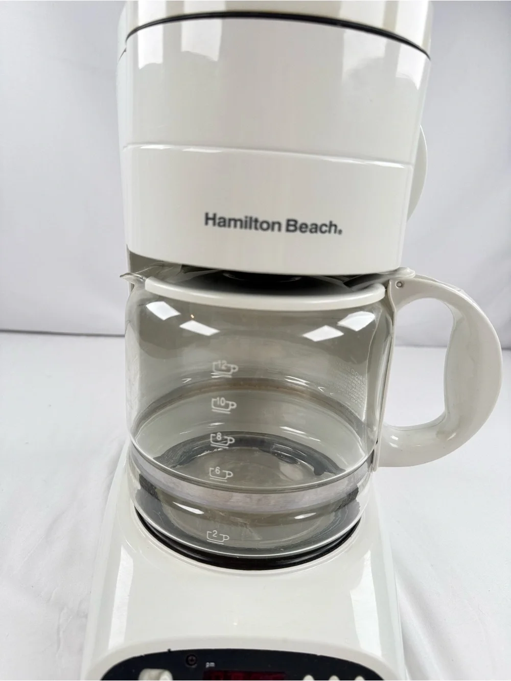 Hamilton Beach White 13 Cup Coffee Maker with Glass Carafe and Digital Controls